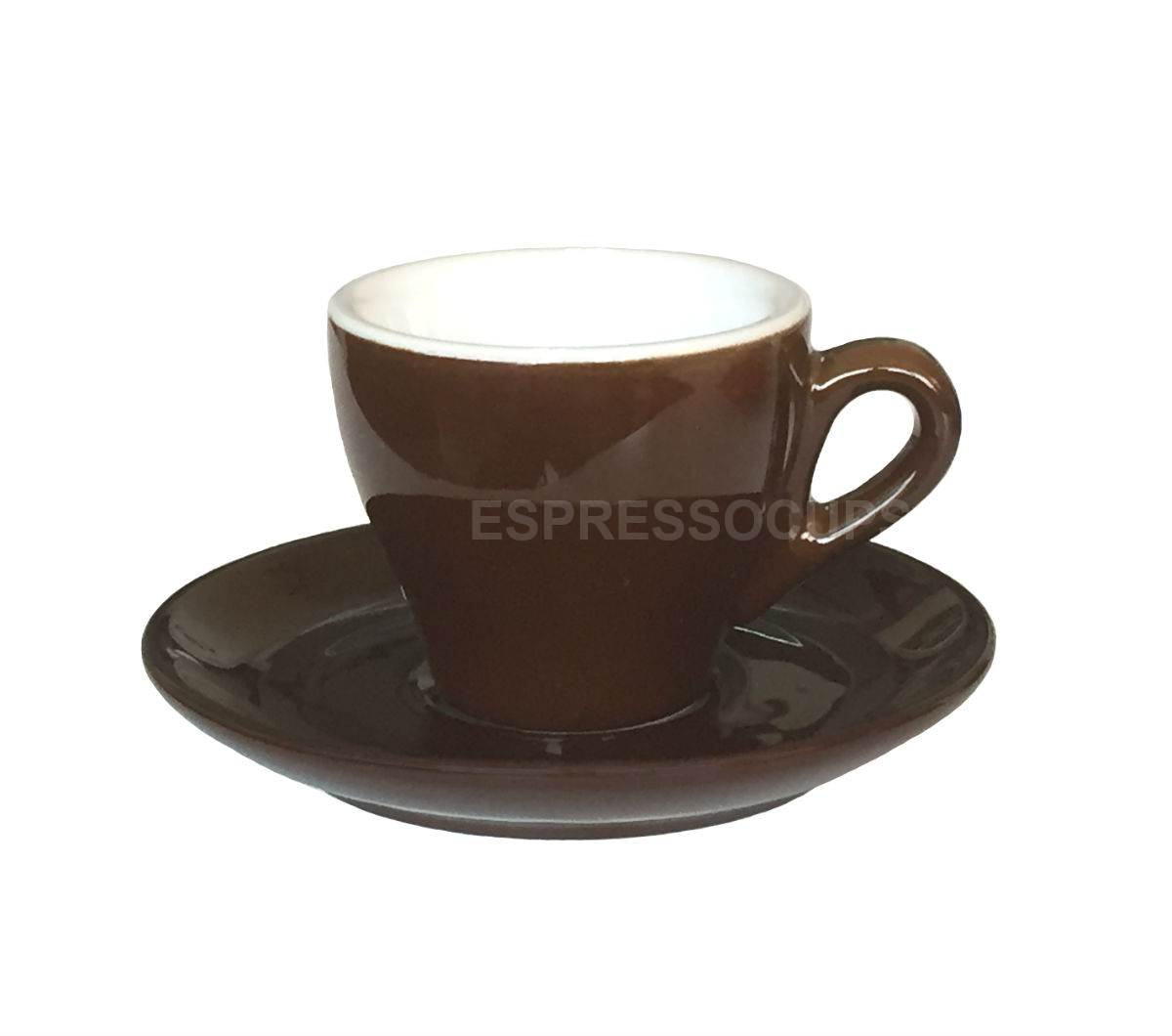 "GENOVA" Espresso Cups - dark brown